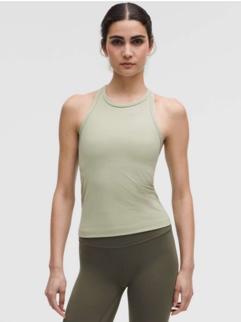 Lululemon Align Waist Length Racerback Tank Jade Gray
